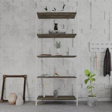 Imagem de Estante de Livros Industrial 80CMX187CM Multiuso 5 Prateleiras Active 
