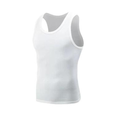 Imagem de Colete De Fitness Masculino Preto E Branco Com Alças Estreitas E Larga