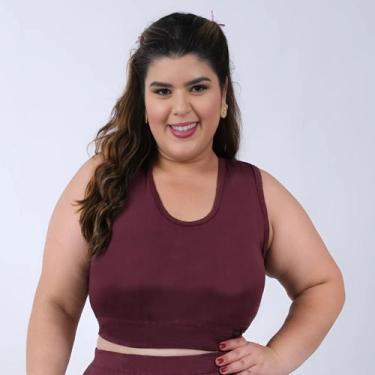 Imagem de Top Fitness Plus Size Feminino Suplex Nadador Sustentação - Catwalk, G