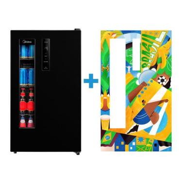 Imagem de Kit Cervejeira Frost Free 82 Litros Preta + Ímã Personalizado Midea, 1