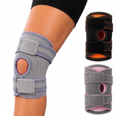 Imagem de Joelheira Ortopédica Ajustável com Suporte Patelar em Neoprene para Corrida e Crossfit Preto Top Utilidades Único