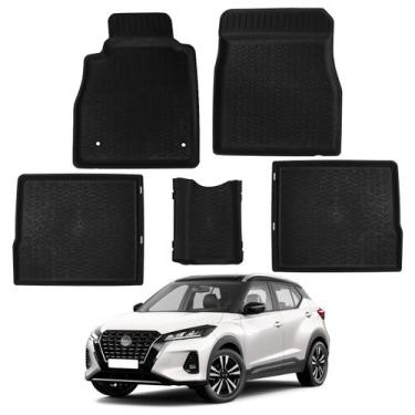 Imagem de Kit Tapete Bandeja Nissan Kicks 2016 à 2025 Borda Alta 5pçs - GRID