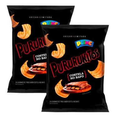 Imagem de Kit 2 Salgadinho Pururukitos Plinc Costela 70g