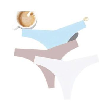 Imagem de Tanga Feminina Sem Costura De Cintura Baixa Em Formato V, Macia E Conf