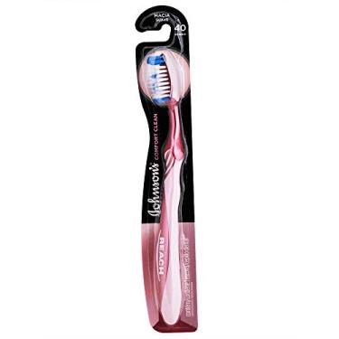 Imagem de Escova de Dente Comfort Clean Grande 40 Macia, Reach, Pink