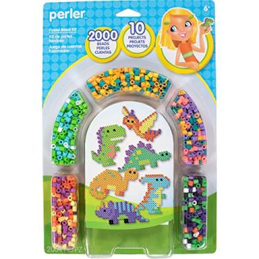 Imagem de Perler Kit de atividades Dinos Fuse Bead Set, multicolorido 2004 peças