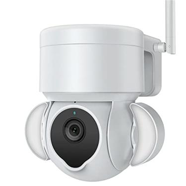 Imagem de Câmera de segurança externa 2MP / 3MP / 5MP, FHD Pan / Tilt 2.4G Wi-Fi Câmera de vigilância doméstica com visão noturna colorida detecção de movimento de áudio 2 vias IP66 à prova d'água (2MP)
