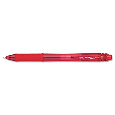Imagem de Pentel BLN105B EnerGel-X caneta de gel retrátil de rolo de 5 mm, vermelho barril/tinta, dúzia