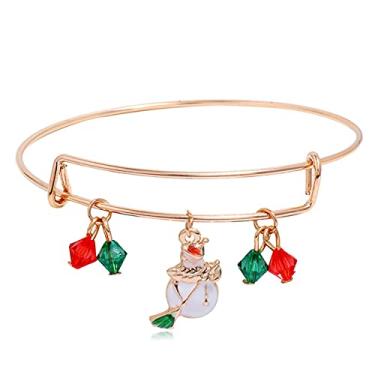 Imagem de YAHOM Bracelete expansível – pulseira expansível – Natal – pulseira expansível presente para casais, amigos, formatura, aniversário
