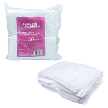 Imagem de Kit 50 Capas De Corte De Cabelo Química Tintura Descartáveis