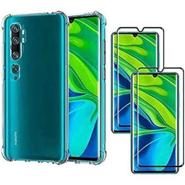 Imagem de Kit Capa Anti Shock Bordas Reforçadas Xiaomi Mi Note 10 + 2x Unidades Película 3D Vidro Temperado - (C7COMPANY)