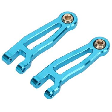 Imagem de Conjunto de braço oscilante fixo para carro RC, kit de braço oscilante RC Braço oscilante RC de metal de redução de colisão para carro RC 1/16 Azul