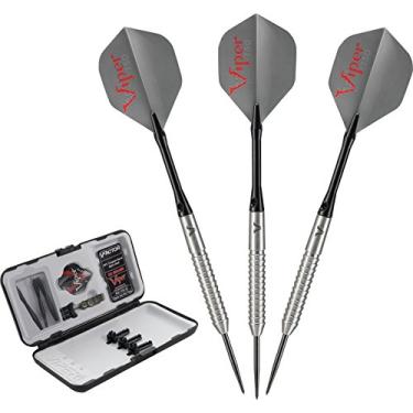 Imagem de Viper by GLD Products Dardos com ponta de aço de tungstênio 90% V-Factor com estojo de armazenamento/viagem, 22 gramas, aço inoxidável (23-1702-22)