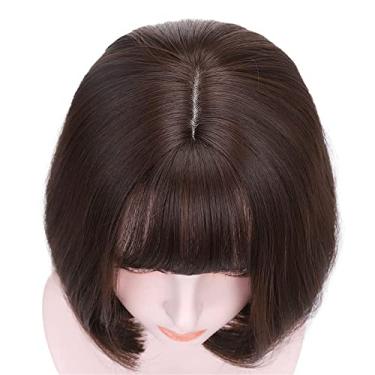 Imagem de Perucas JAMBHALA curtas retas para mulheres peruca sintética de cabelo macio natural para dia/festa/cosplay 11 polegadas