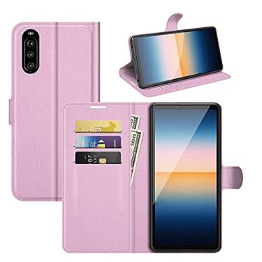 Imagem de HONGYAN Capa de telefone Para Sony Xperia 10 III Litchi Texture Horizontal Flip Caixa Protetora com Slips & Card Slots & Carteira Capa protetora