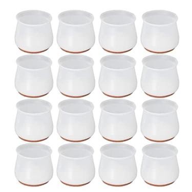Imagem de Capas de pernas de cadeira, protetores de chão de pernas de cadeira de silicone Protetores de pés de móveis para evitar arranhões no chão reduzem o ruído 16 peças