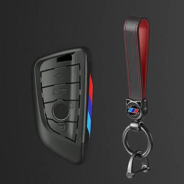 Imagem de CSHU Porta-chaves do carro Capa Porta-chaves Porta-chaves com anel, adequado para BMW X1 X3 X4 X5 F15 X6 F16 G30 Série 7 G11 F48 F39 520 525 f30 118i 218i 320i, Cinza 3