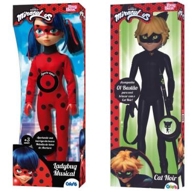 Kit Com 2 Bonecos Miraculous Ladybug 55cm e Cat Noir 57cm - BabyBrink em  Promoção na Americanas