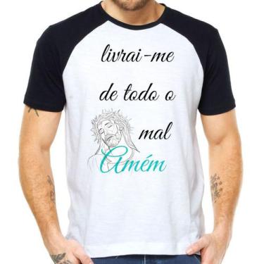 Imagem de Camiseta Livrai-Me De Todo Mal Amém Camisa Religião Jesus - Mago Das C
