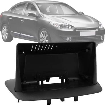 Imagem de Moldura Painel 2 Din 9" Polegadas Fluence 2011 até 2017 Preto