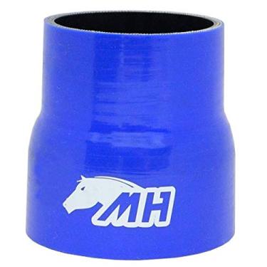 Imagem de Mangote em Silicone Redutor Reto 3-1/2" para 3" polegadas (89mm para 76mm) x 100mm - Azul