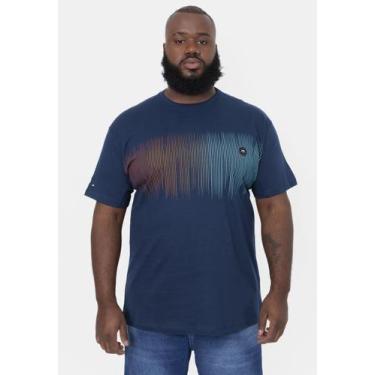 Imagem de Camiseta Hd Plus Size Frequency Azul Marinho