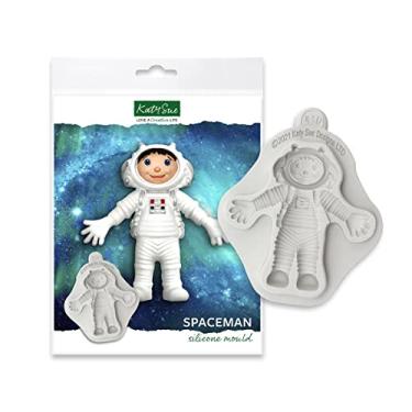 Imagem de Katy Sue Molde de silicone astronauta para decoração de bolos e artesanato