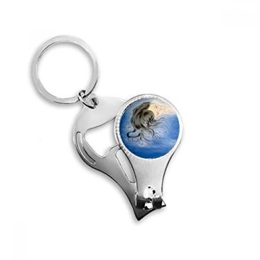 Imagem de Orquídea fantasia menina estilo chinês aquarela alicate anel chaveiro abridor de garrafa cortador