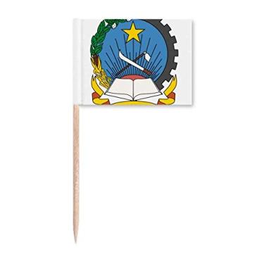 Imagem de Emblema nacional de Luanda Angola para palito de dente marcador para decoração de festa