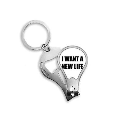 Imagem de Chaveiro abridor de cortador de unhas I Want A New Life