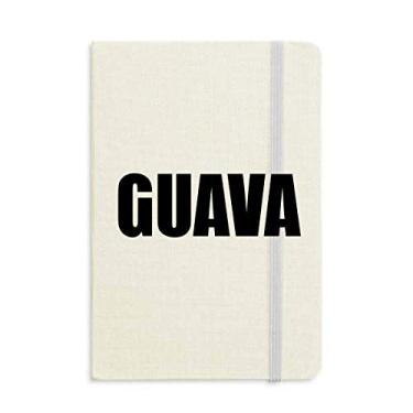 Imagem de Caderno de frutas goiaba com nome de alimentos capa dura diário clássico A5 presente