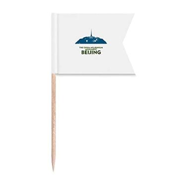 Imagem de Century Tourism Forum Pequim China bandeiras de palito de dente marcando para bolo de festa comida prato de queijo