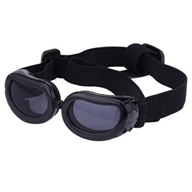 Imagem de (Black) - Outdoor Dog Sunglasses Anti-UV Eye Protection Goggles Waterproof Windproof Anti-Fog for Small Pet Puppy Cat
