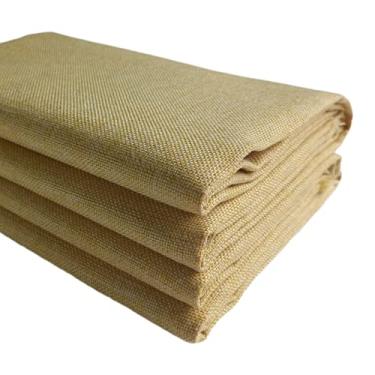 Imagem de TinaKim Tecido de estofamento de lona grossa, material de linho sintético, para reparo de capa de assento de carro de cadeira de sofá (amarelo 20, 10 jardas)