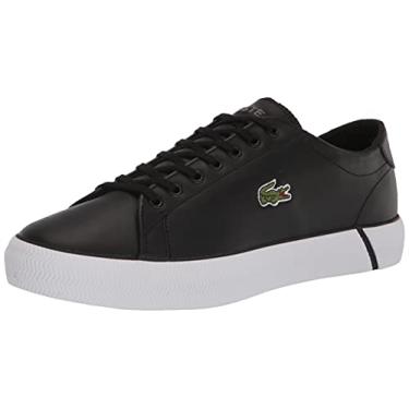 Imagem de Lacoste Tênis masculino Gripshot, Couro preto/branco, 42