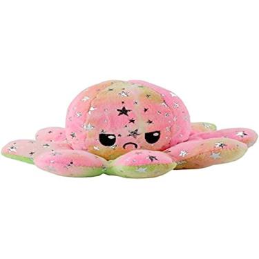 Imagem de Pelúcia Polvo do Humor Reversível Tie Dye 20cm Cores Sortidas, BBR Toys