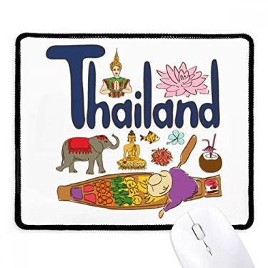 Imagem de Mousepad com estampa de marco nacional da Tailândia, tapete de borracha para jogos