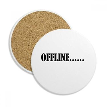 Imagem de Caneca de porta-copos com personagens elegantes off-line com proteção de mesa, pedra absorvente