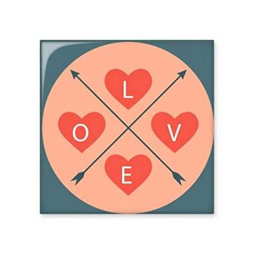 Imagem de Azulejo de cerâmica brilhante Dia dos Namorados Rosa Azul Amor Pedra adornada tijolo vitrificado