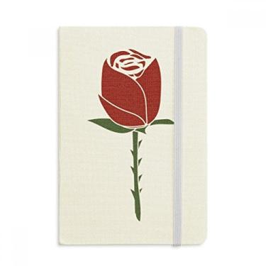 Imagem de Caderno com estampa de plantas Red Cranation Flower oficial de tecido capa dura para diário clássico