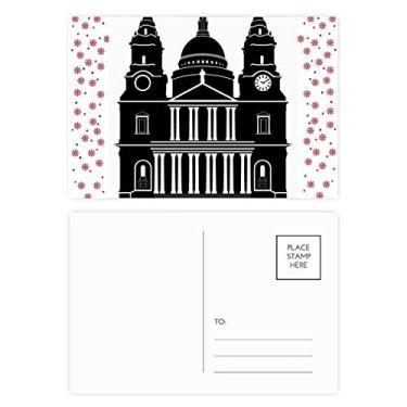 Imagem de England Building United Kingdom Contorno Reino Unido Natal Flor Celebração Cartão Postal Blessing Mailing Card