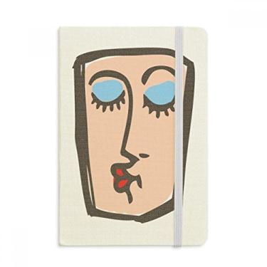 Imagem de Kiss Caderno abstrato com desenho de rosto e emoticons, capa dura oficial, diário clássico