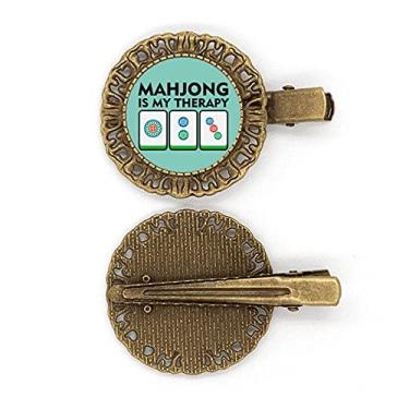 Imagem de Curativo Mahjong Happy Art Deco Presente Fashion Hairpin Headdress Broche Presilha de cabelo