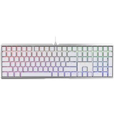 Imagem de Teclado mecânico para jogos Cherry MX 3.0 S com fio. Caixa de alumínio construída para jogadores com teclas MX Red. Tela colorida retroiluminada RGB com mais de 16 m de cores. Dos criadores do MX