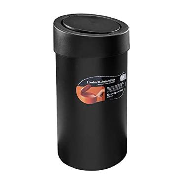 Imagem de Lixeira Click 9 Litros Plástica Cesto De Lixo Cozinha Banheiro Press - 10909 Coza - Preto