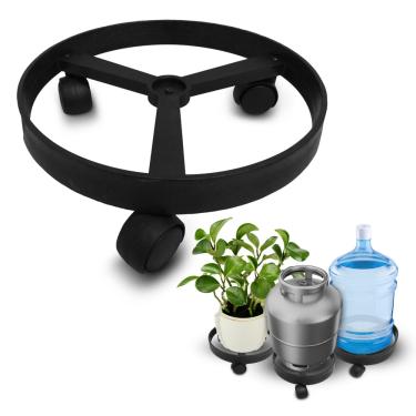 Imagem de Suporte para Botijão de Gás de Cozinha com Rodizio Giratório de 40mm