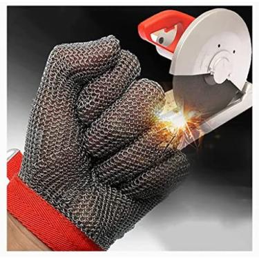 Imagem de Luvas Anti-corte Luvas Anti-corte De Metal Luvas De Cota De Malha, Luvas De Trabalho De Segurança Para Corte De Vidro À Prova De Facadas, Alça De Pulso Ajustável,1 Pçs/xxl,Hilarious123