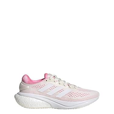 Imagem de adidas Tênis de corrida Supernova 2 feminino, Branco nuvem/branco nuvem/rosa feixe, 6