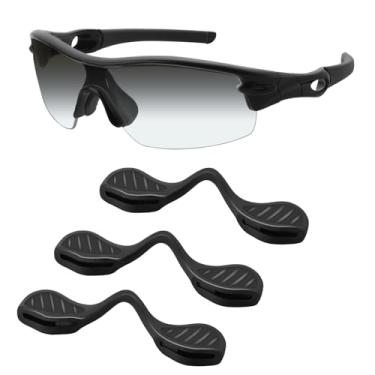 Imagem de Mryok 3 pares de almofadas de nariz de substituição para óculos de sol Oakley Radar Path EV RadarLock - preto, preto e preto