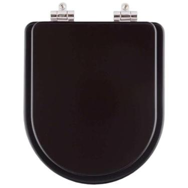 Imagem de Assento Sanitário Poliester Soft Close Link Marrom Fosco para vaso Deca